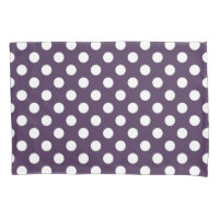 Bolinhas brancas em roxo de ameixa