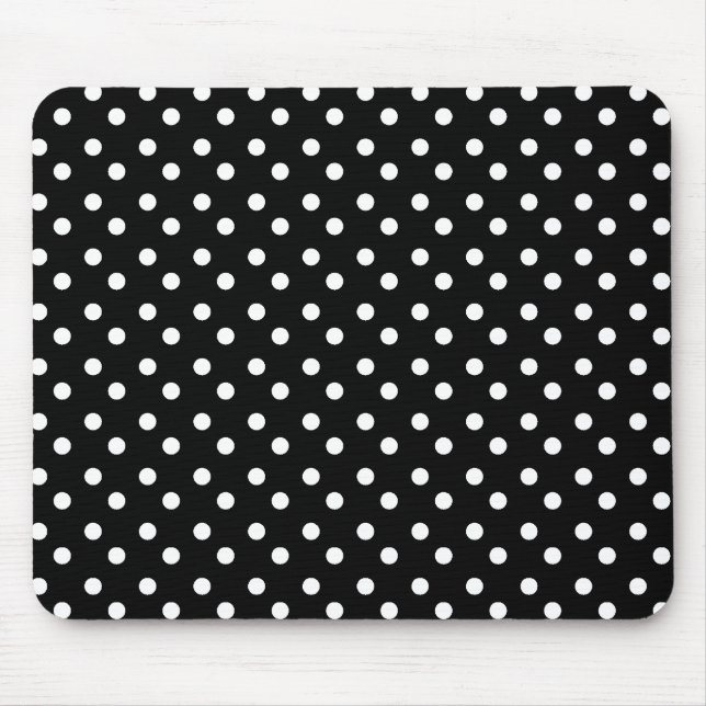 Bolinhas brancas Mousepad (Frente)