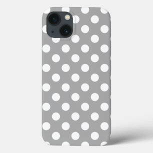 Bolinhas brancas na capas de iphone do gabinete da