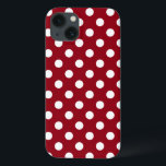 Bolinhas brancas no vermelho Crimson<br><div class="desc">Bolinhas brancas sobre fundo vermelho forte Círculos brancos padrões criaturas de fundo vermelho crias de fundo vermelho com círculos brancos brancos sobre fundo vermelho rubi</div>