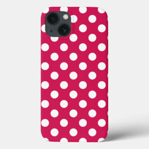 Bolinhas brancas sobre capas de iphone de gabinete
