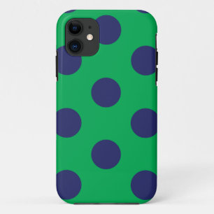 Bolinhas capas de iphone verde e Marinho azul