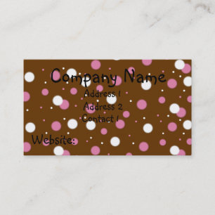 Bolinhas cor-de-rosa & brancas em cartões de