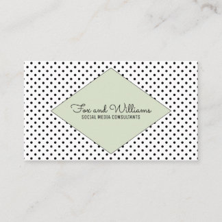 Bolinhas de Cartão de visita Moderno Verde