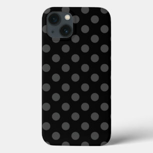 bolinhas de cinzas na capas de iphone preta de gab