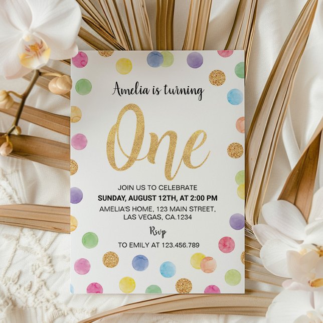 Bolinhas de Convite para primeiro aniversario Arco (Criador carregado)