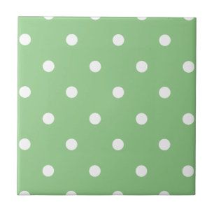 bolinhas decorativas verdes bonito de sábado Branc