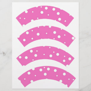 Bolinhas em Liners de Cupcake de Fundo Rosa