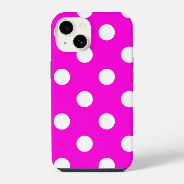Bolinhas magenta #FF00DC Case-Mate capas de iphone (Verso)