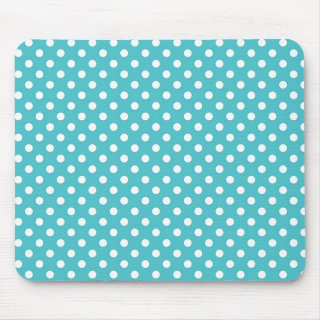 Bolinhas médias azuis Mousepad de Curaçau (Frente)