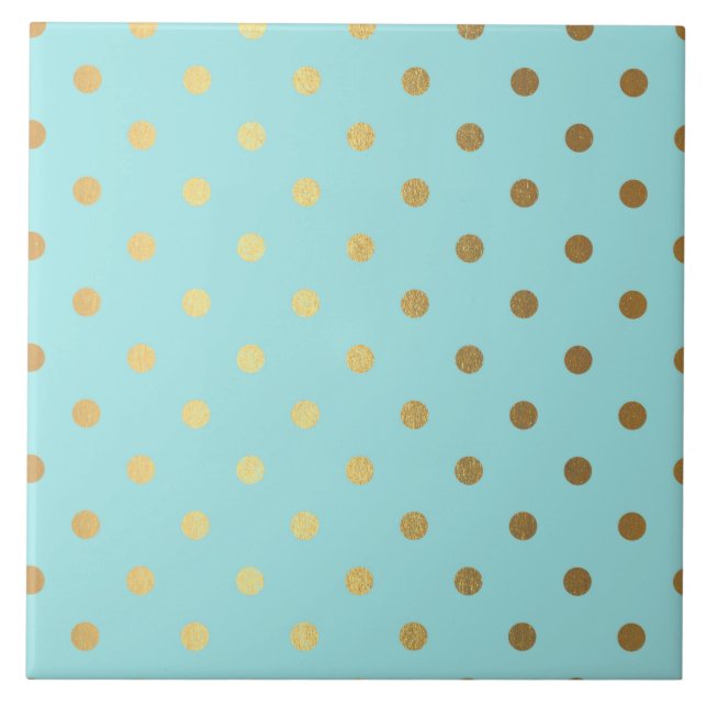 Bolinhas Metálicas Douradas Aqua Moderno (Frente)