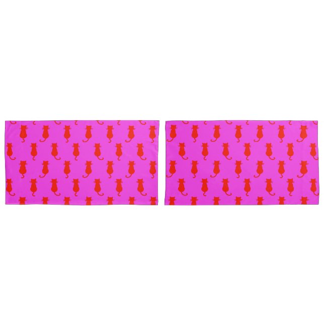 Bolinhas Padrões De Pop De Arte Em Vermelho E Rosa (Frente - conjunto)