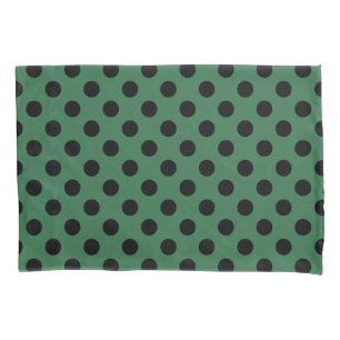 Bolinhas pretas em verde-cinza