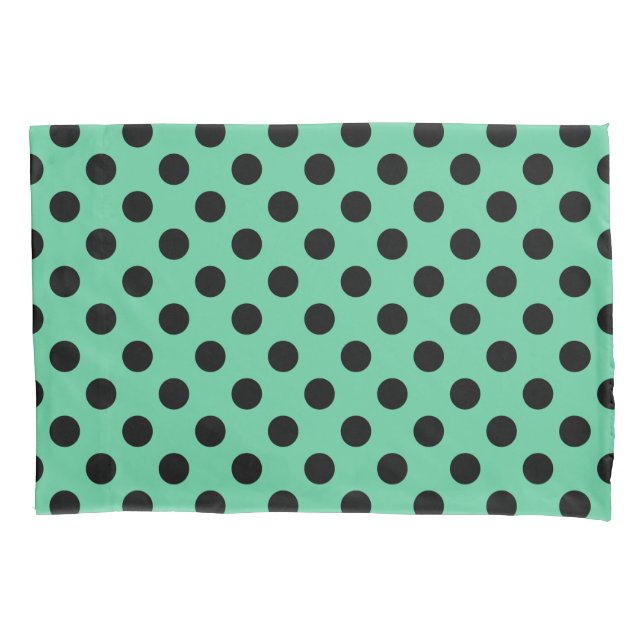 Bolinhas pretas em verde-menta (Frente)