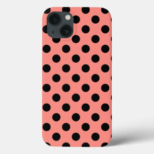 Bolinhas pretas na capas de iphone do gabinete de