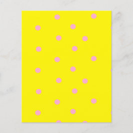 Bolinhas rosa em amarelo