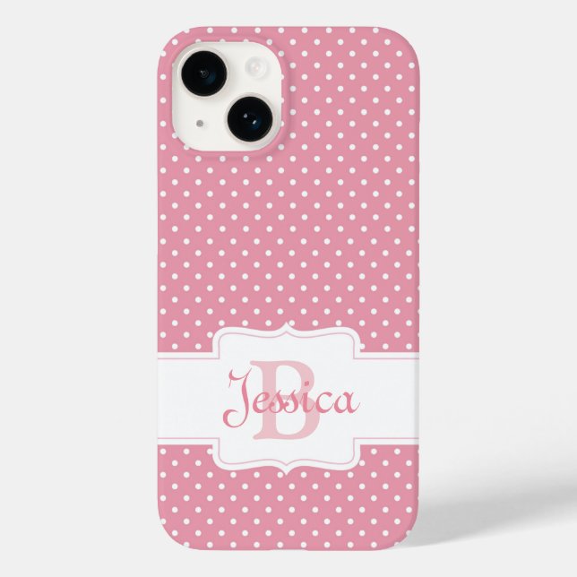 Bolinhas rosa personalizada (Verso)
