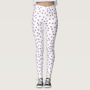 Bolinhas roxas, coxas e leggings