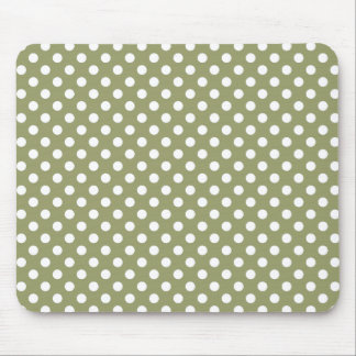 Bolinhas verdes Mousepad do cedro