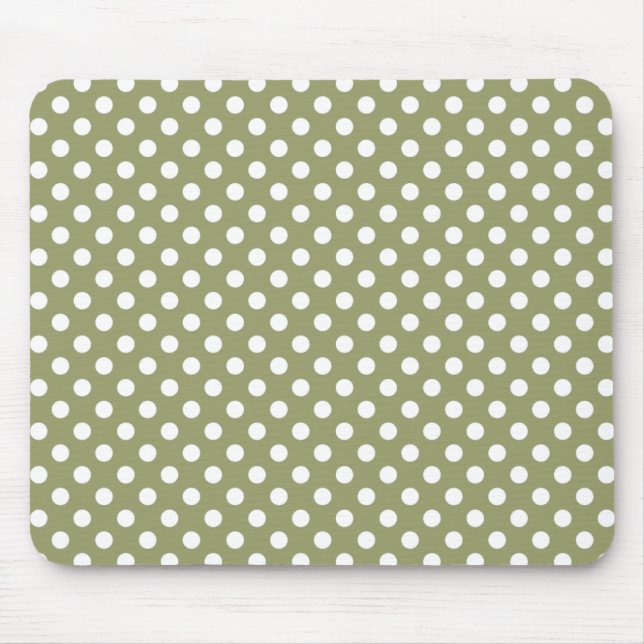 Bolinhas verdes Mousepad do cedro (Frente)