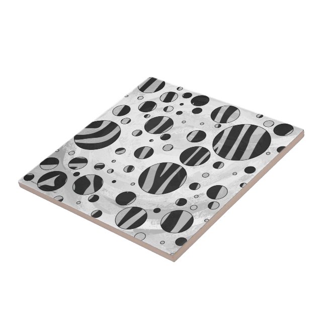 Bolinhas zebra Cinza preta e clara (Lateral)