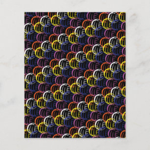 Bolinhos de Neon em Papel Preto