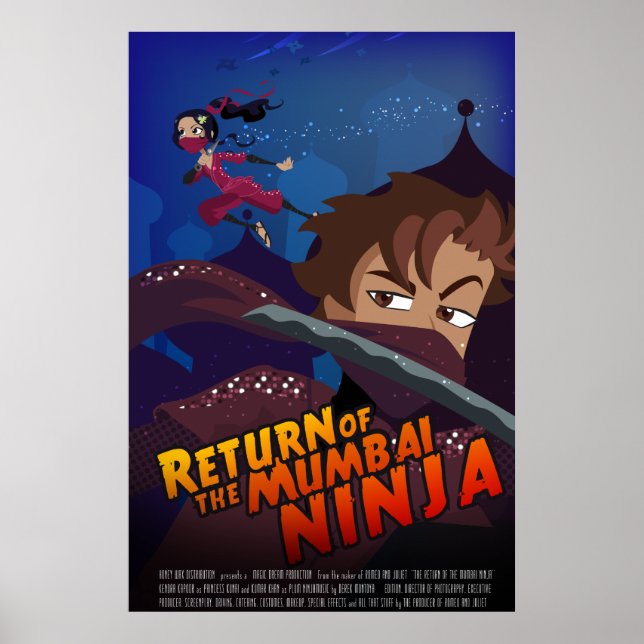 Bollywood Wannabe Ninja Poster (Frente)