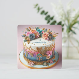 BOLO ANIVERSÁRIO DE CASAMENTO ELABORADO COLORIDO