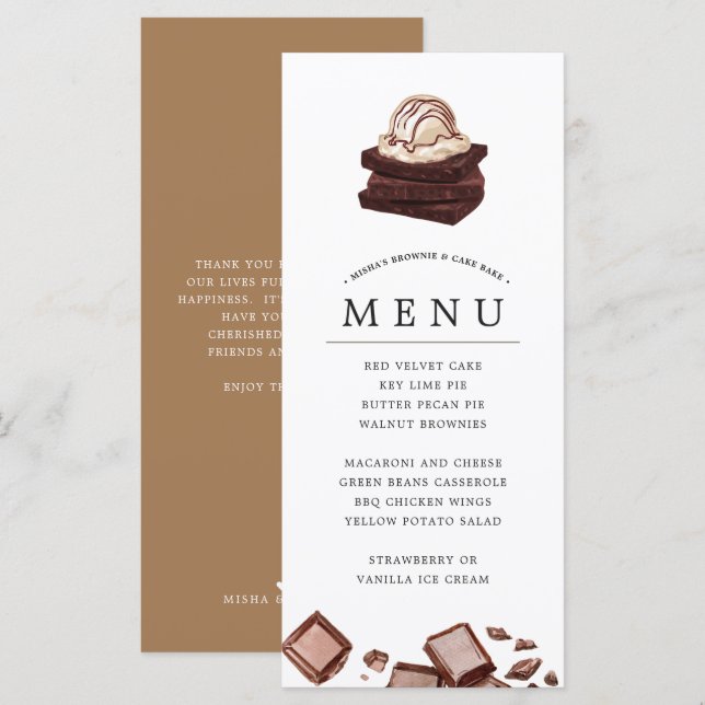 Bolo Assar | Menu Temático (Frente/Verso)