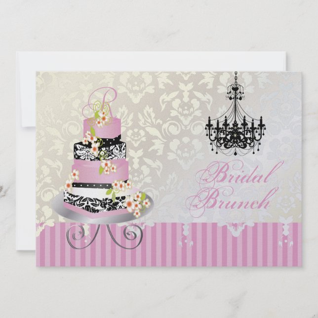 Bolo-brida/rosa do Monograma PixDezines (Frente)