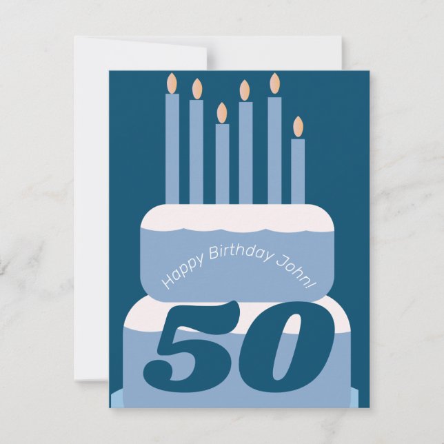 Bolo de Aniversário Andarilho Azul Qualquer Idade (Frente)