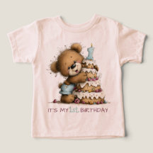 Bolo de Aniversário de Urso Teddy do Primeiro Aniv