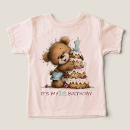 Bolo de Aniversário de Urso Teddy do Primeiro Aniv