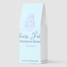Bolo de aniversário feliz quarenta anos azul roxo 