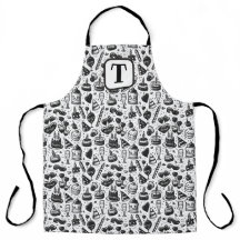 Bolo de aniversário rabisco preto e branco padrão 