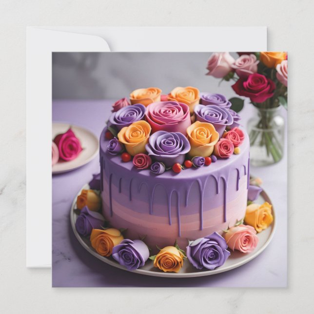 Bolo de aniversário roxo (Frente)