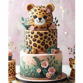 BOLO DE CAMADAS LEOPARDO PEQUENO E FOFO