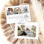 Bolo de cartões de agradecimentos de castigo<br><div class="desc">Cartão com fotos francês timítico para Cartões de agradecimentos de Casamento. Personalizado com sua foto,  nomes e data. Foto de freepick</div>