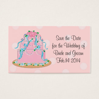 Bolo de Casamento Rosa Salvar a Data