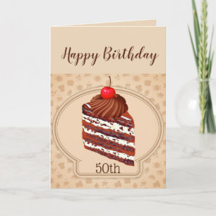 Bolo de Chocolate Engraçado 30 30 Cartão de Aniv