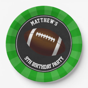 Bolo de festa de futebol Pratos de jantar personal