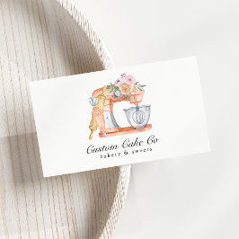 Bolo de Mistura de Aquarelas + Cartão de visita de