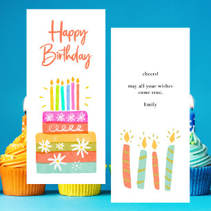 Bolo de Natal Feliz e Bolo de Velas