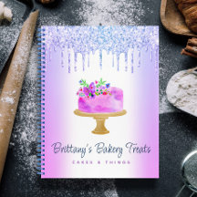 Bolo de Padaria Roxo Brilho Gotejante Massa Doce S