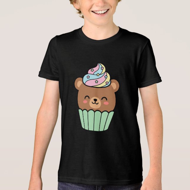 Bolo de xícara do Urso Kawaii Adorável com Frostin (Frente)
