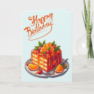 Bolo Deseja Cartão de Aniversário e Página de Colo