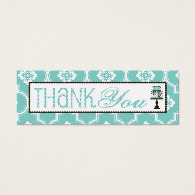 Bolo doce, magro Tag TY Gift Turq (Frente)