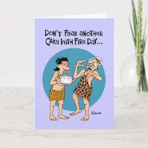 Bolo Engraçado com Cartão de Aniversário de Fog