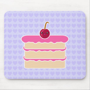 Bolo feliz Mousepad de Kawaii das pilhas