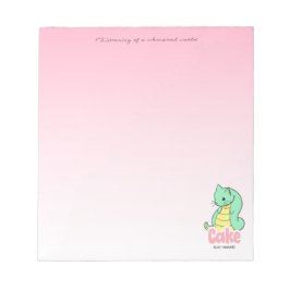 Bolo (Gato + Cobra) Bloco de Notas Rosa